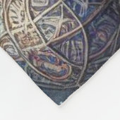 ボホキツネラクーンフローラデザイン フリースブランケット (角)