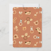 ボホキツネ移動式ベビーシャワー招待状 招待状 (裏面)