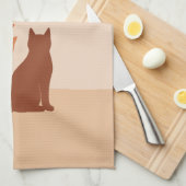 ボホキャッツサンセット砂漠 キッチンタオル (四つ折り)