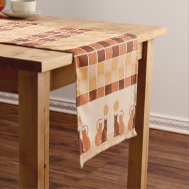ボホキャッツサンセット砂漠 ショートテーブルランナー