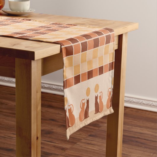 ボホキャッツサンセット砂漠 ショートテーブルランナー (インサイチュ)