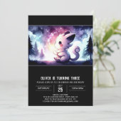 ボホキャッ威厳のあるト誕生日 招待状 (スタンド正面)