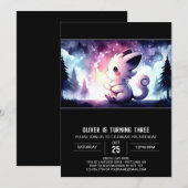 ボホキャッ威厳のあるト誕生日 招待状 (正面/裏面)