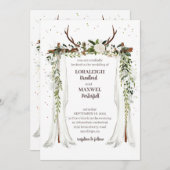 ボホキャノピー結婚式招待状 2025 招待状 (正面/裏面)