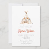 ボホキャンピングテントブライダルシャワー 招待状 (正面)