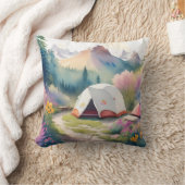 ボホキャンプサイトキャンピングウォーターカラーサマー クッション (ブランケット)