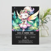 ボホキュートフェアリー誕生日 招待状 (スタンド正面)