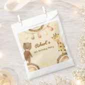 ボホキュートベアー&キリン子供の誕生日 フェイバーバッグ (クリップ留めされた状態)