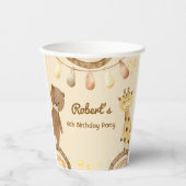 ボホキュートベアー&キリン子供の誕生日 紙コップ (正面)