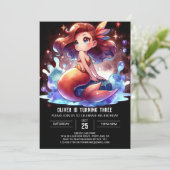 ボホキュートマーメイド誕生日 招待状 (スタンド正面)