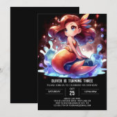ボホキュートマーメイド誕生日 招待状 (正面/裏面)
