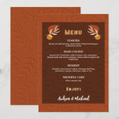 ボホキュートヴィンテージテラコッタラストバーンドオレンジ メニュー (正面/裏面)