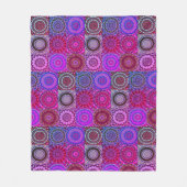 ボホキルトブランケット – 紫 フリースブランケット (正面)