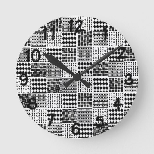 ボホキルト ラウンド壁時計 (正面)