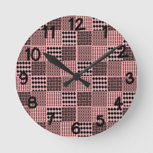 ボホキルト ラウンド壁時計 (正面)