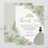 ボホキンセアニェラセージグリーンフローラパンパスグラス サンキューカード (正面/裏面)