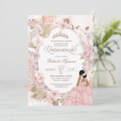 ボホキンセアニェラ赤面ピンク乾燥フローラ 招待状 (スタンド正面)