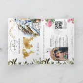 ボホギリシャ目的地ウェディングパスポートQRコード 招待状 (内部)