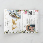 ボホギリシャ目的地ウェディングパスポートQRコードI 招待状 (内部)