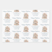 ボホギンガーブレッドハウス引用文名クリスマス ラッピングペーパーシート (正面)