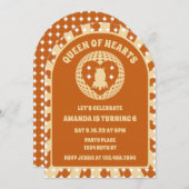 ボホクイーンオブハートバースデーパーティーアーチ 招待状 (正面/裏面)