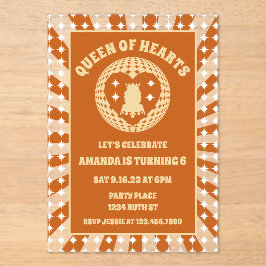 ボホクイーンオブハート誕生会 アクリル招待状