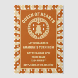 ボホクイーンオブハート誕生会 ベラム紙招待状