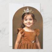 ボホクイーンハート誕生日フォトアーチ 招待状 (裏面)