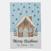 ボホクッキーハウススノーフレークスファミリー キッチンタオル (縦)