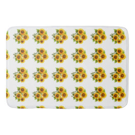 ボホクラシック可愛いモダン素朴ヒマワリ バスマット