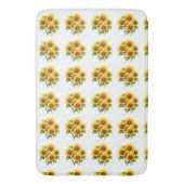 ボホクラシック可愛いモダン素朴ヒマワリ バスマット (正面縦)