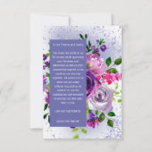 ボホクラシーウォーターカラーパープルフローラ サンキューカード (裏面)