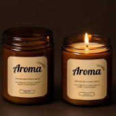 ボホクラフトベージュ紙キャンドルラベルシール スクエアシール