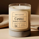 ボホクラフトベージュ紙キャンドルラベルシール スクエアシール