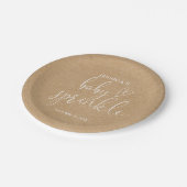 ボホクラフト素朴ニュートラルベビー散水シャワー ペーパープレート (アングル)