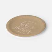 ボホクラフト素朴ベビー男女兼用シャワー ペーパープレート (アングル)