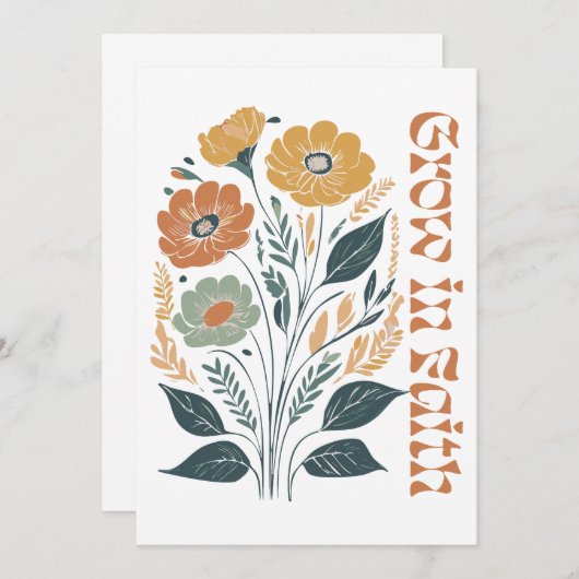 ボホクリスチャン 霊的成長 インスピレーション 招待状 (正面/裏面)