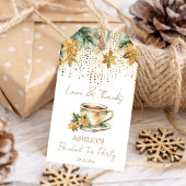 ボホクリスマスウィンターブライダルシャワーティーパーティーファボ ギフトタグ