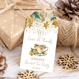 ボホクリスマスウィンターブライダルシャワーティーパーティーファボ ギフトタグ