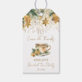 ボホクリスマスウィンターブライダルシャワーティーパーティーファボ ギフトタグ (正面)