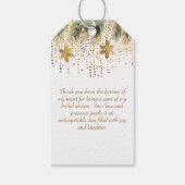 ボホクリスマスウィンターブライダルシャワーティーパーティーファボ ギフトタグ (裏面)