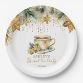 ボホクリスマスウィンターブライダルシャワーティーパーティー ペーパープレート (正面)