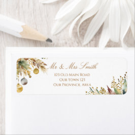 ボホクリスマスエレガントの水色 ラベル