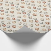 ボホクリスマスオーナメント暖かいヴィンテージ冬 ラッピングペーパー (角)