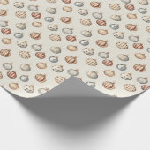 ボホクリスマスオーナメント暖かいヴィンテージ冬 ラッピングペーパー (角)