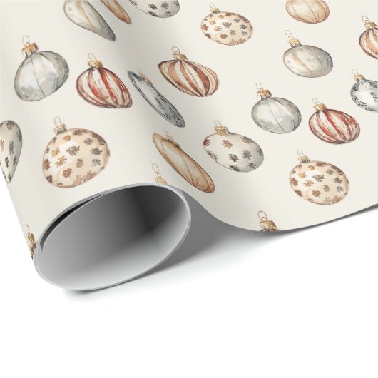 ボホクリスマスオーナメント暖かいヴィンテージ冬 ラッピングペーパー (ロールコーナー)