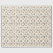 ボホクリスマスオーナメント暖かいヴィンテージ冬 ラッピングペーパー (フラット)