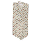 ボホクリスマスオーナメント暖かいヴィンテージ冬 ワインギフトバッグ (正面アングル)