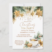 ボホクリスマスクリスマスブランチ茶のパーティーテンプレート 招待状 (正面)