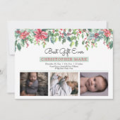 ボホクリスマスグリーン最高のリーギフトエバー誕生 案内状 (正面)